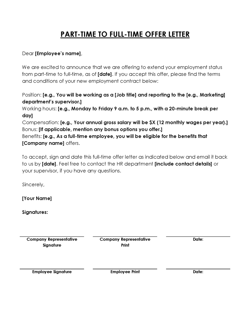 Formal Job Offer Letter Format (12+ Free Templates)