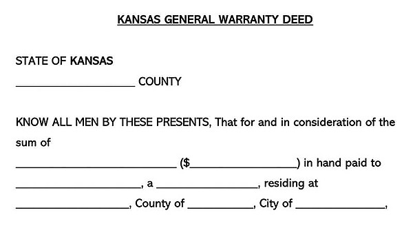 Kansas Deed Form