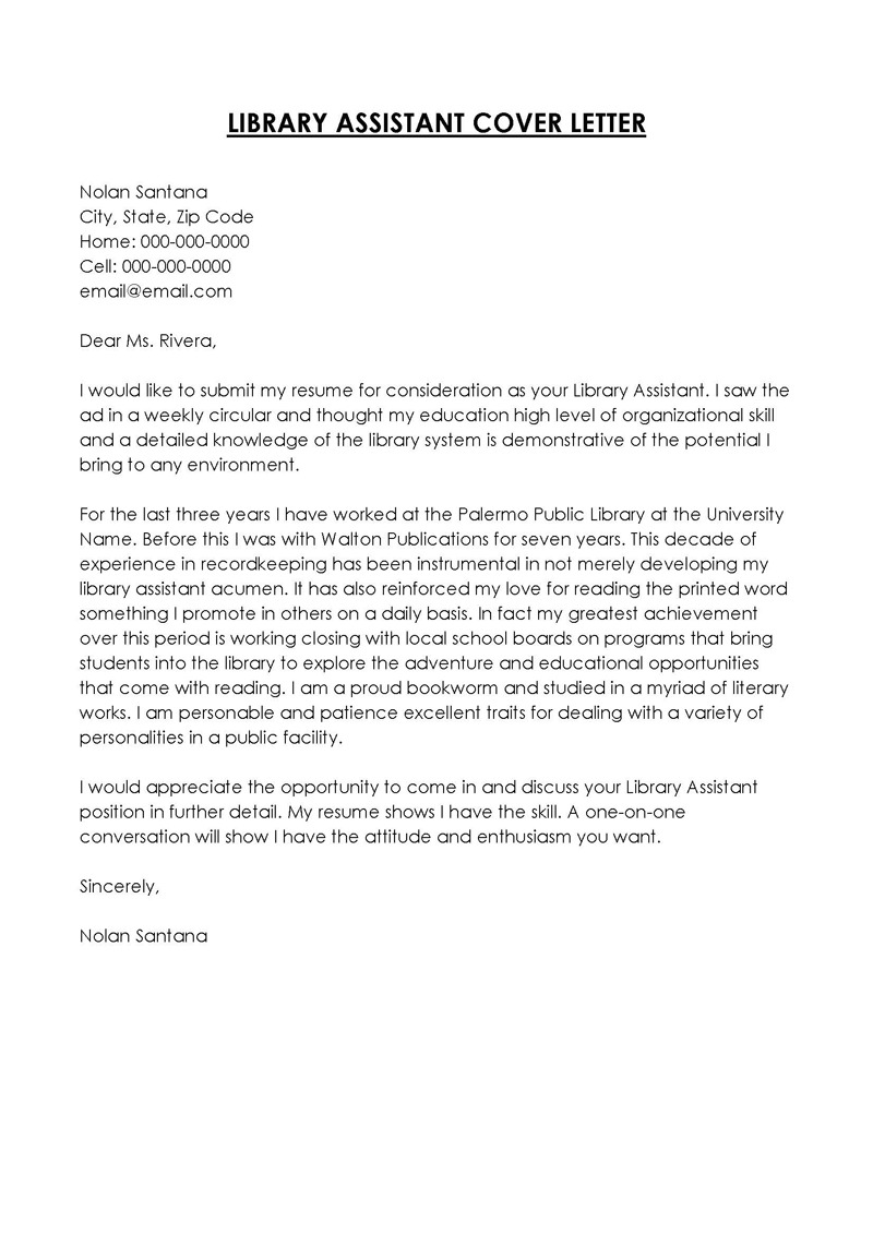 6 Best Library Assistant Cover Letter Examples (How to Write)