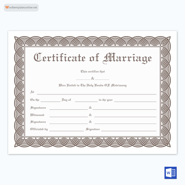 Fake Marriage Certificate Template 10