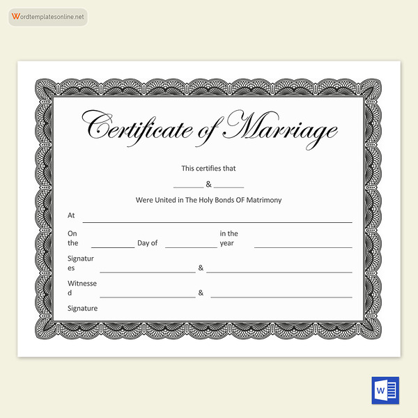 Fake Marriage Certificate Template 11