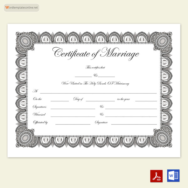 Fake Marriage Certificate Template 12