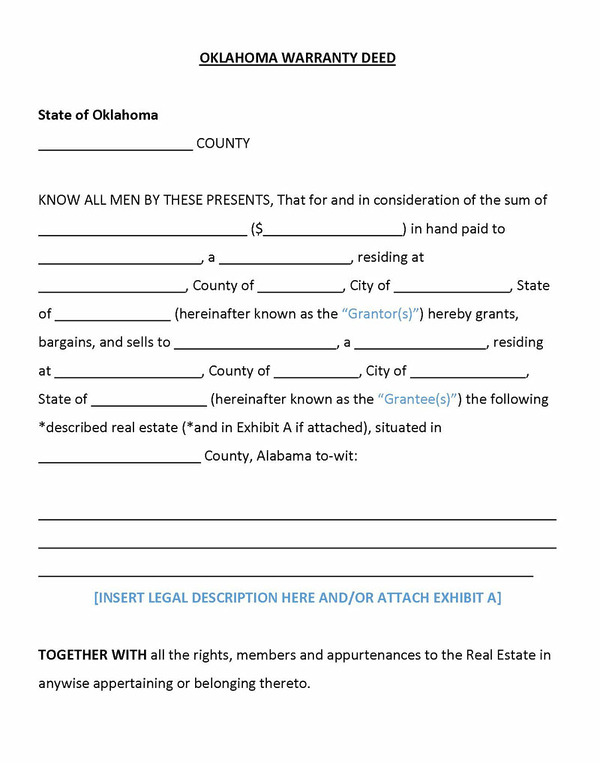 Oklahoma Deed Form