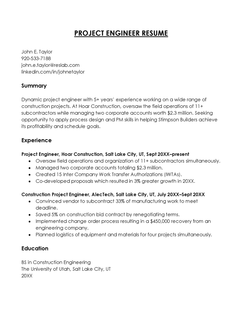 18 Engineering Resume Examples Templates (Writing Guide) 18 Engineering Resume Examples Templates (Writing Guide)