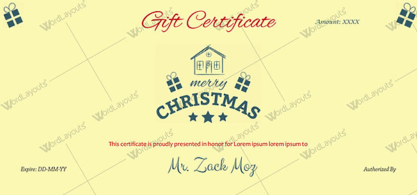 Christmas & New Year Gift Certificate Template 12