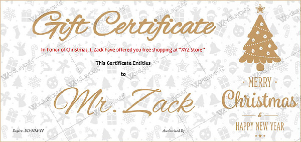 Christmas & New Year Gift Certificate Template 10